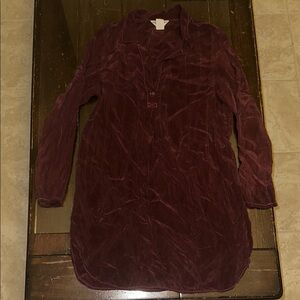 Only worn once hard tail velour slouchy pull over Burgundy Long Sleeve Shirt!